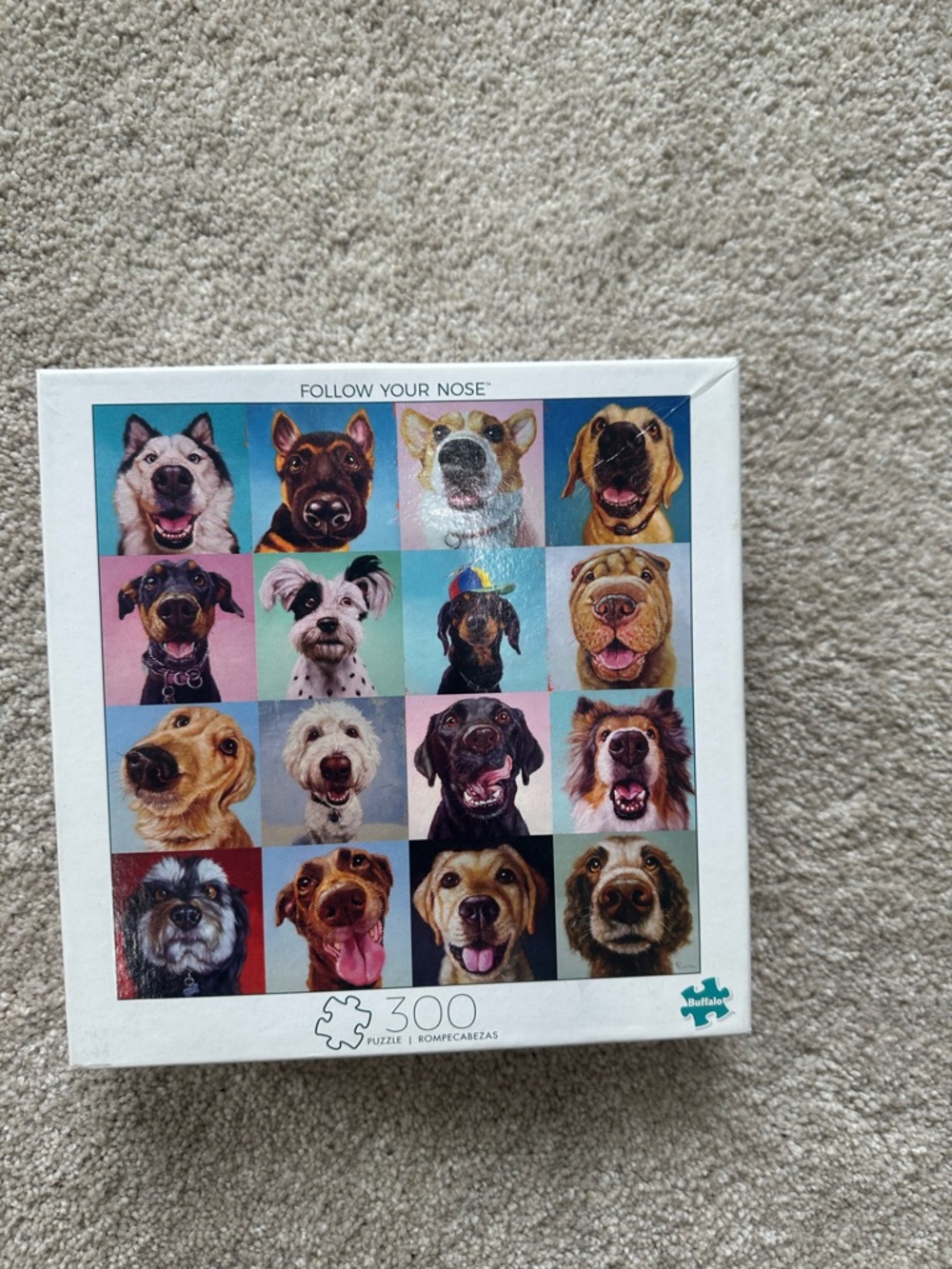 Buffalo David Bitton Dog Portrait Puzzle - Multi Color Panels